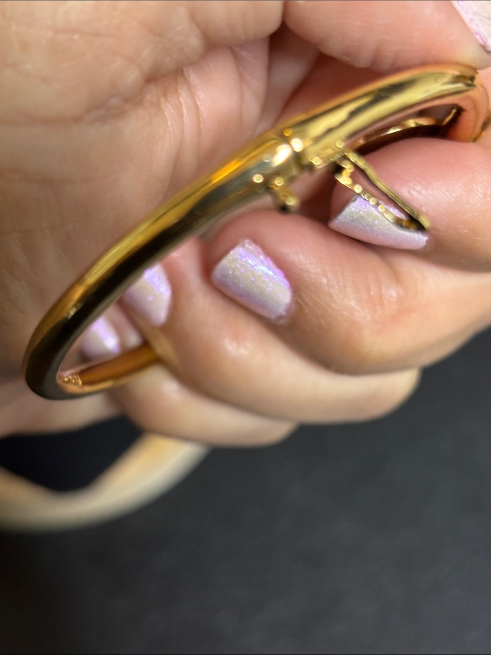 Kate Spade Initial O One In A Million Charm Gold Tone Bangle Bracelet Clasp - Picture 8 of 10
